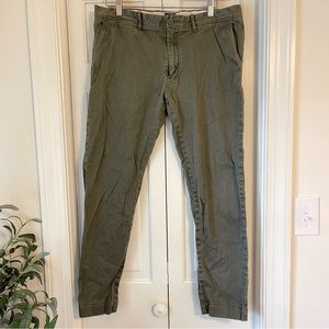 J.Crew stretch green chino pants